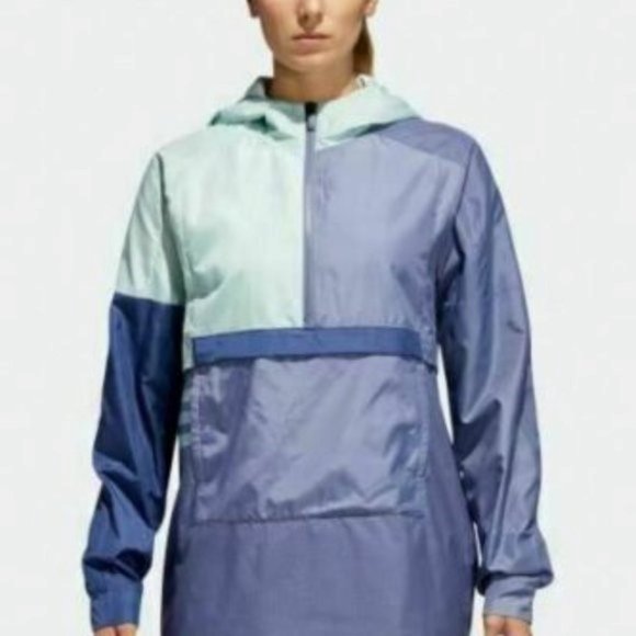 Adidas ID Women's Lilac Purple Green Woven Shell Anorak Rain Jacket Outw… - Picture 9 of 11
